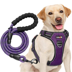 tobedri no pull harness front view shows front clip for control during walks