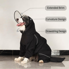 TOBOSS raincoat with detachable hood for heavy rain and improved visibility.