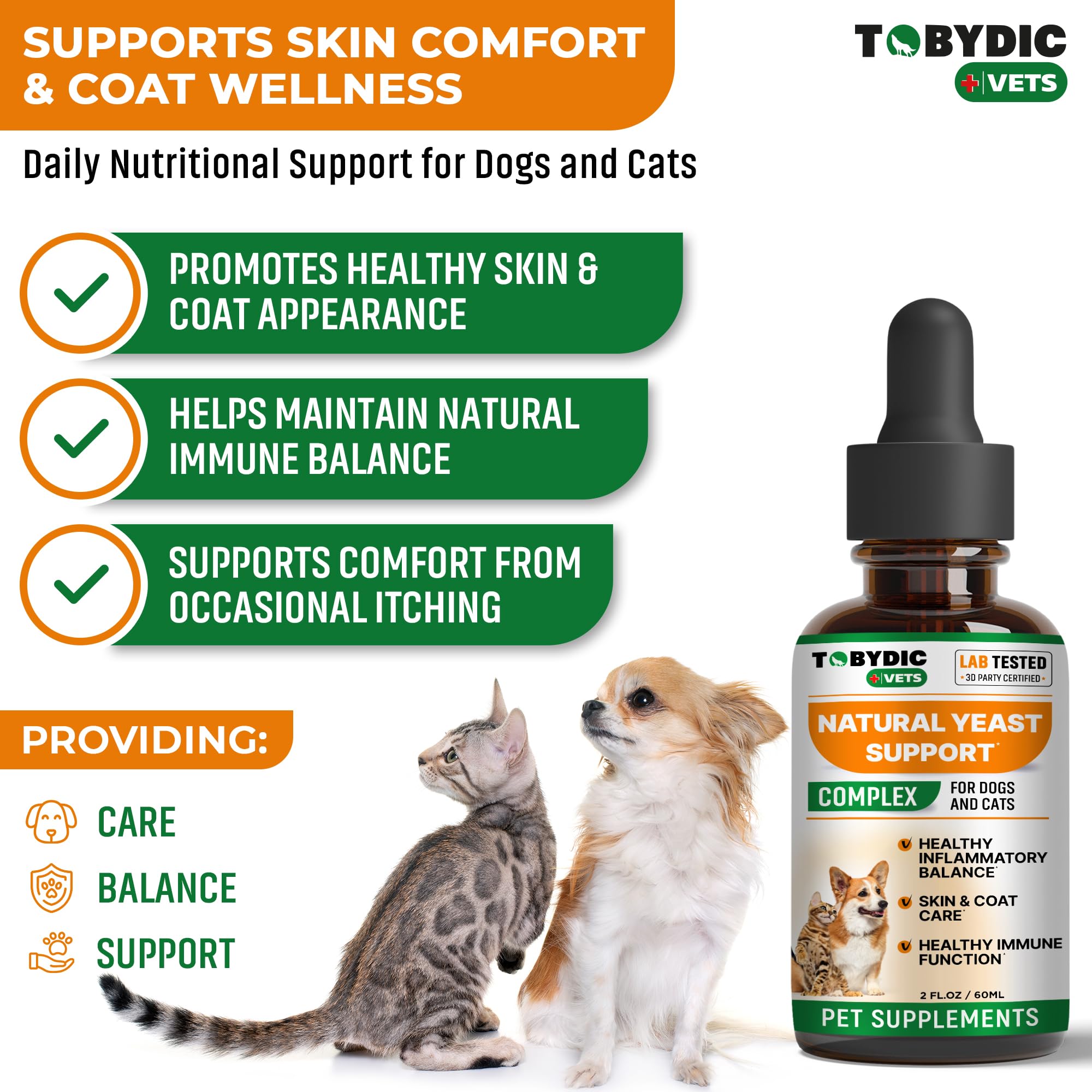 TOBYDIC dog ear drops pour shows easy ear application for comfort