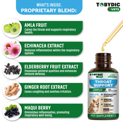 TOBYDIC drops used by a pet owner for dog or cat respiratory support.