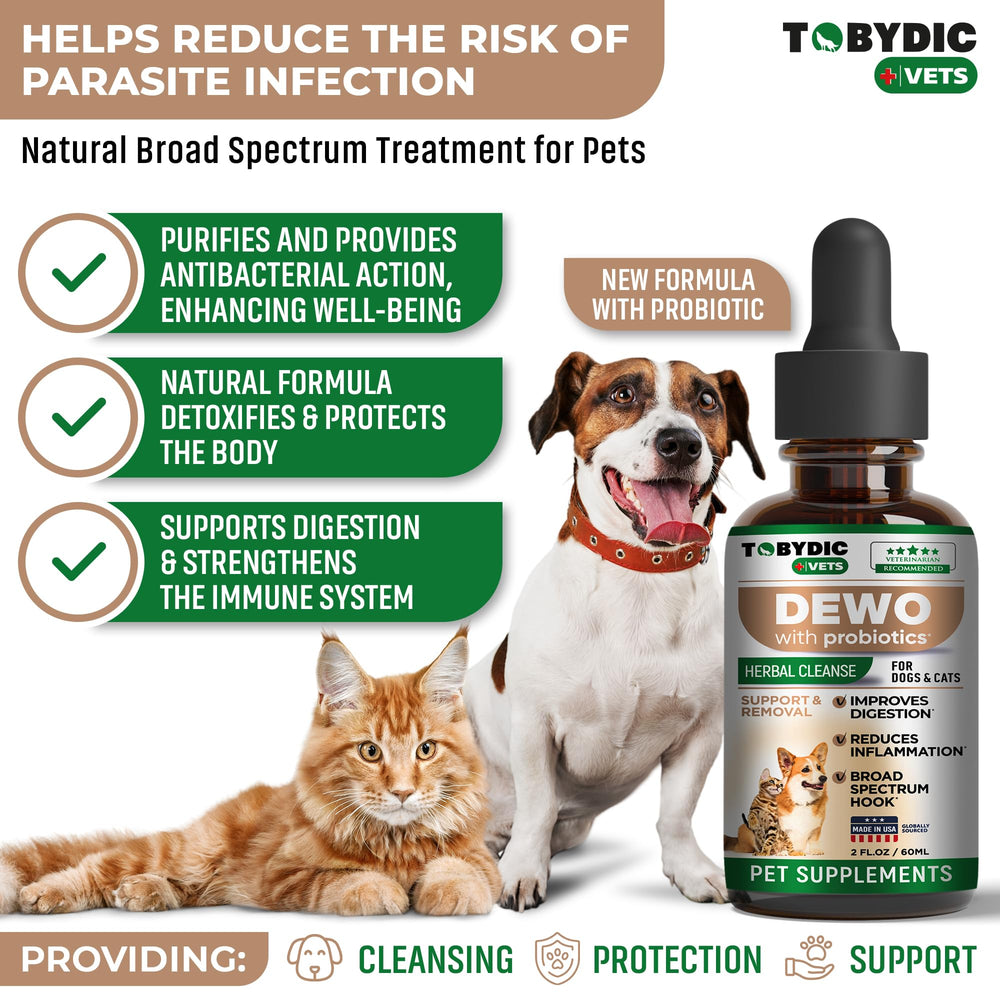 TOBYDIC probiotic drops for dogs and cats promote healthy gut balance