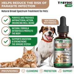 TOBYDIC probiotic drops for dogs and cats promote healthy gut balance