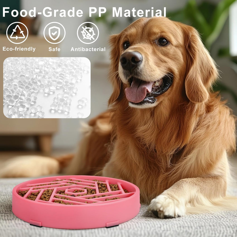 TOBYTO diseño-laberinto-perro-rosa: fomenta ingesta pausada durante cada comida.