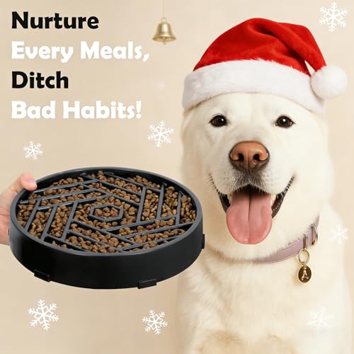 TOBYTO slow feeder bowl in Black complements kitchen or living space.