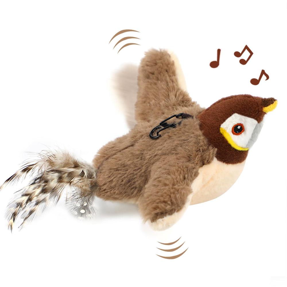 Tocirelo cat toy flapping bird front view for interactive play and chase