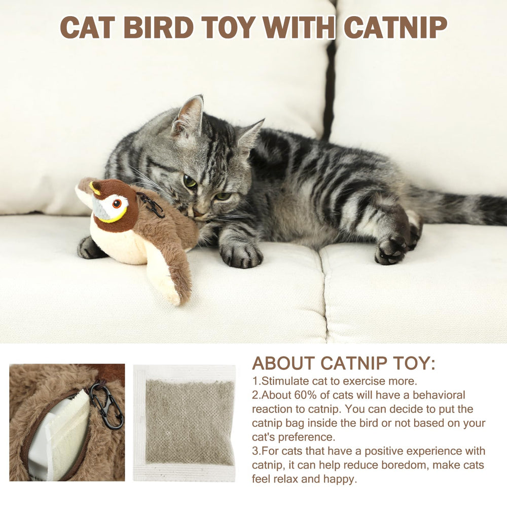 Tocirelo USB rechargeable flapping bird with indicator light for easy charging