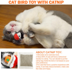 Tocirelo Flappy Bird cat toy, catnip pouch boosts spontaneous play