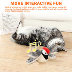 Tocirelo Flappy Bird cat toy, lifelike chirp enhances interactive playtime