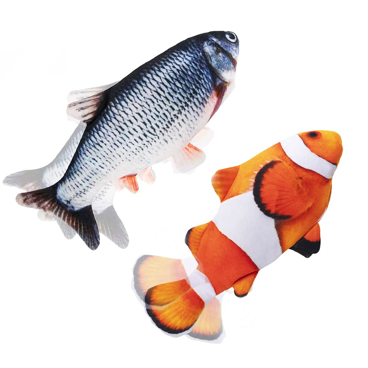 Tocirelo floppy fish toy closeup shows soft plush surface ideal for kitten play