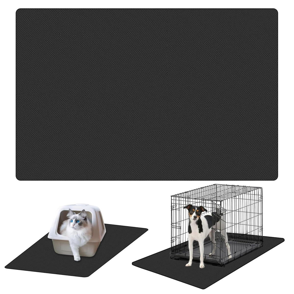 Toemue dog crate mat liner front view shows a soft surface for pet comfort