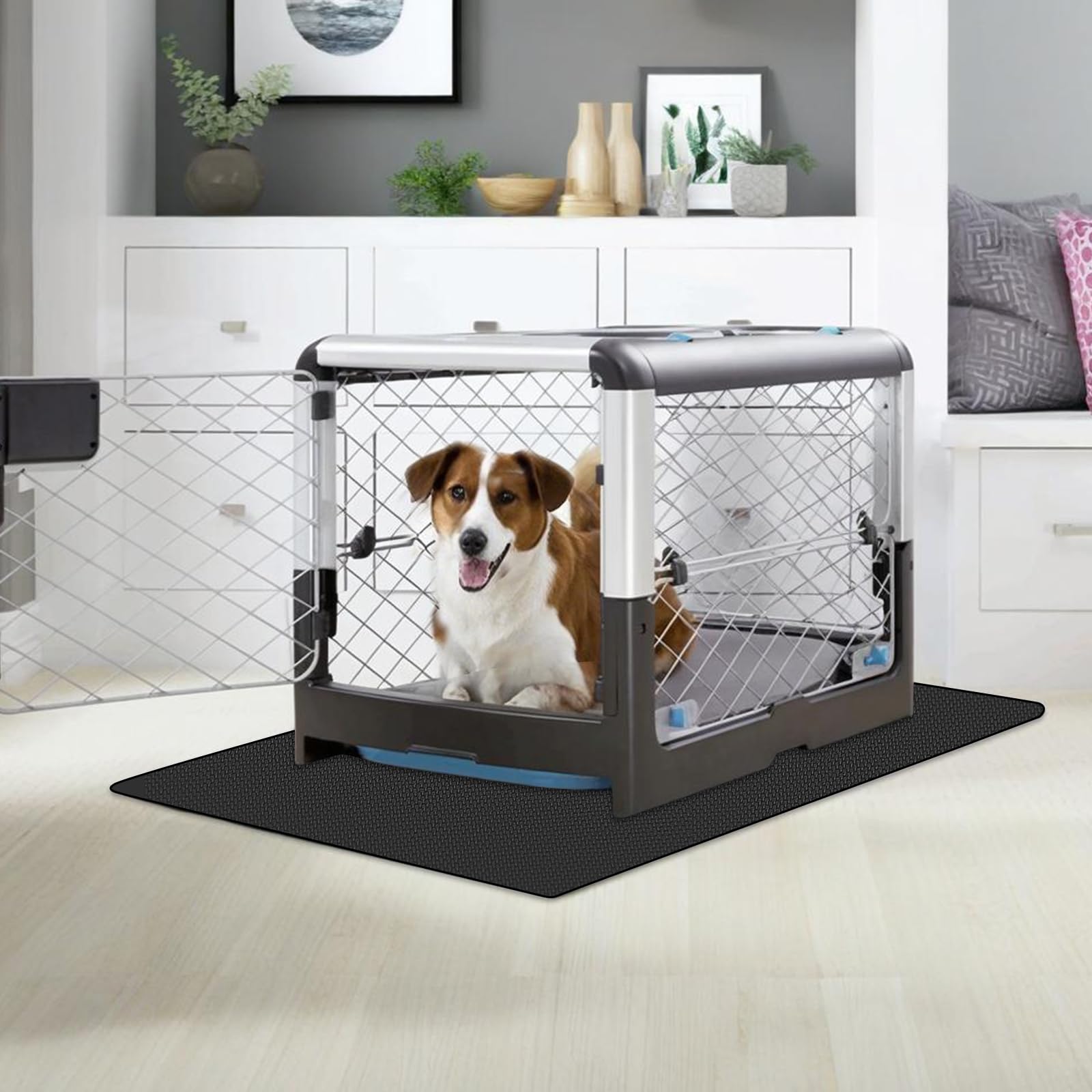 Toemue dog crate mat liner multi use adaptable for training and car trips