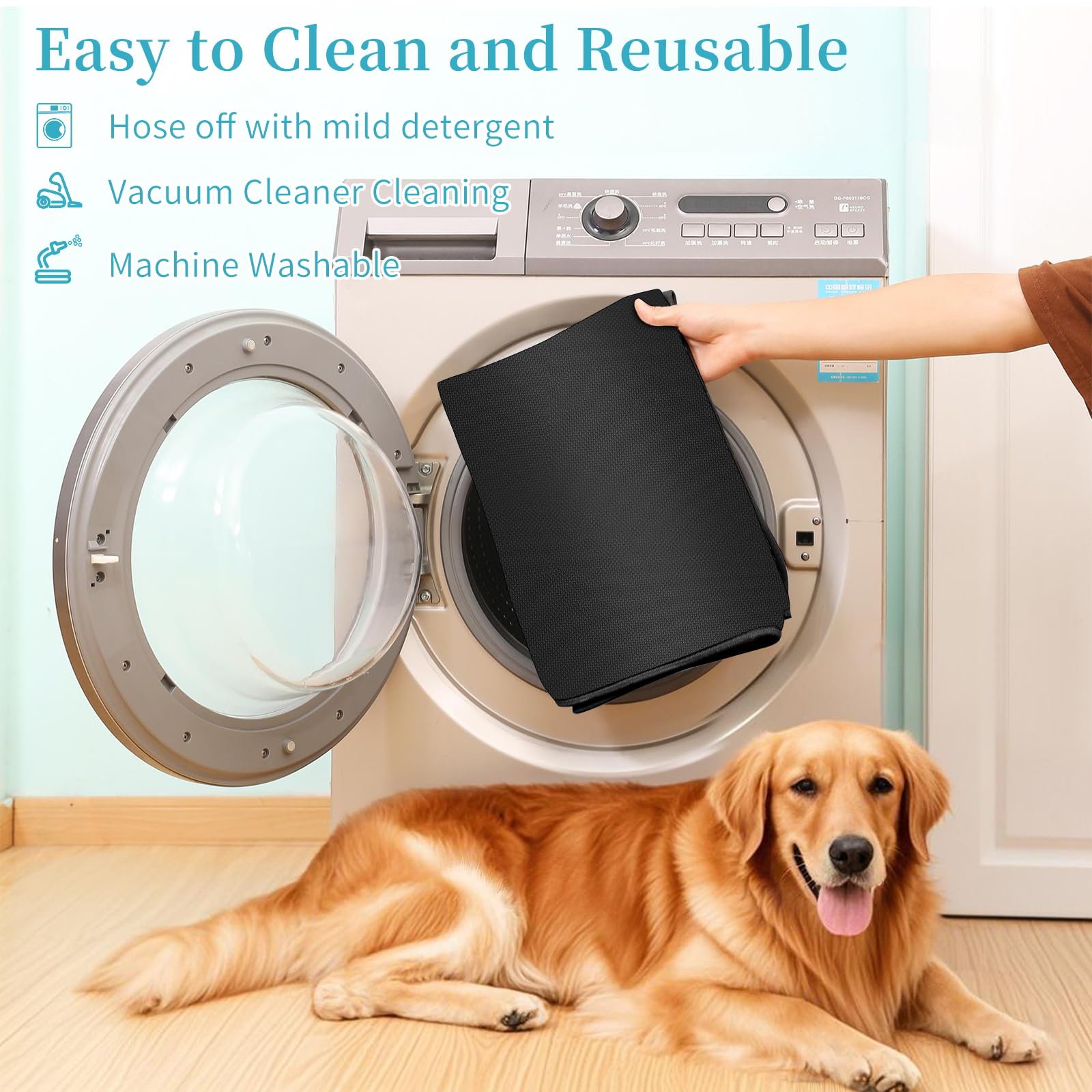 Toemue dog crate mat liner under crate use flexible placement