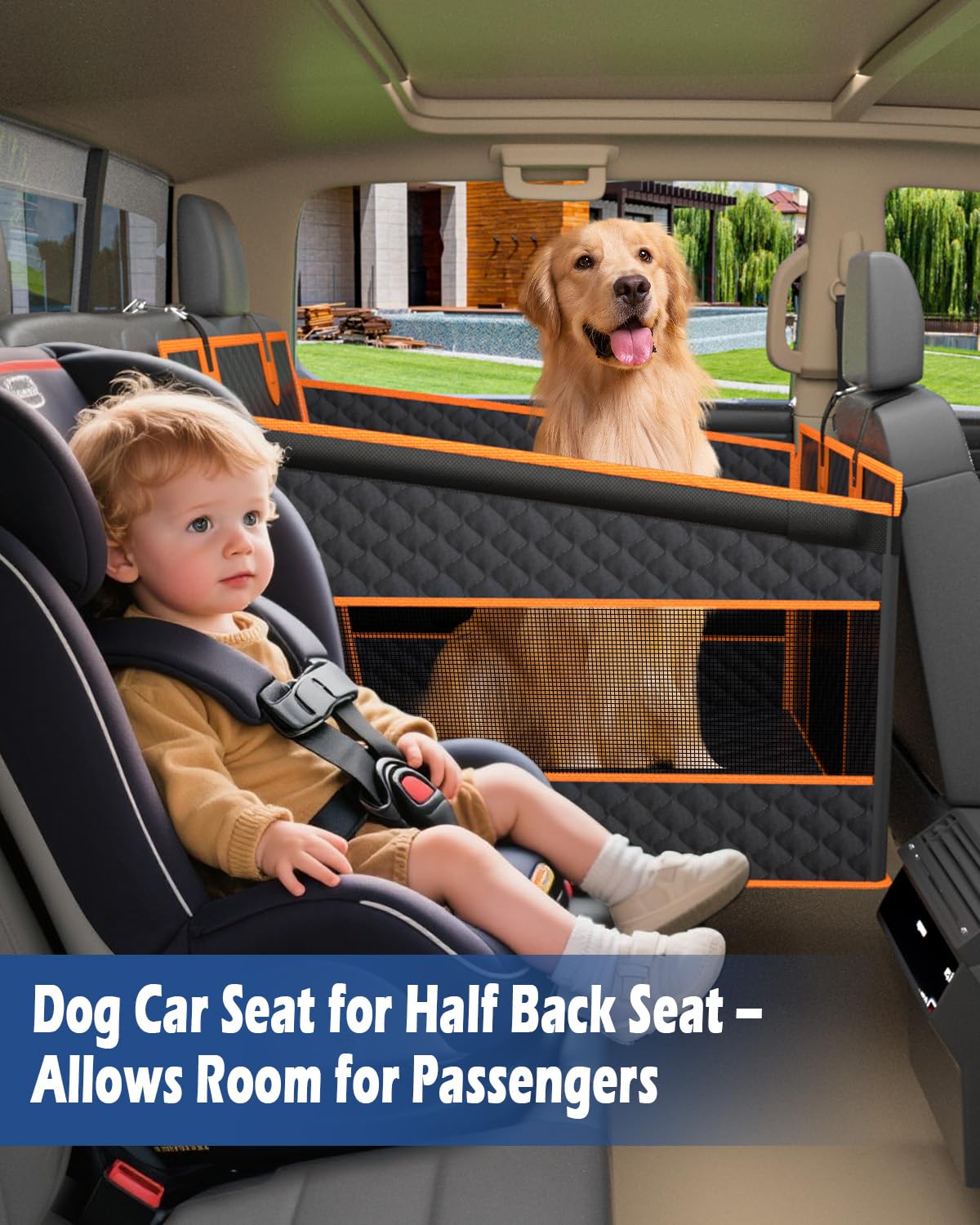 Toffos dog car seat folds flat for compact storage when not in use.