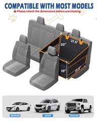 Toffos dog car seat waterproof material keeps spills contained during trips.
