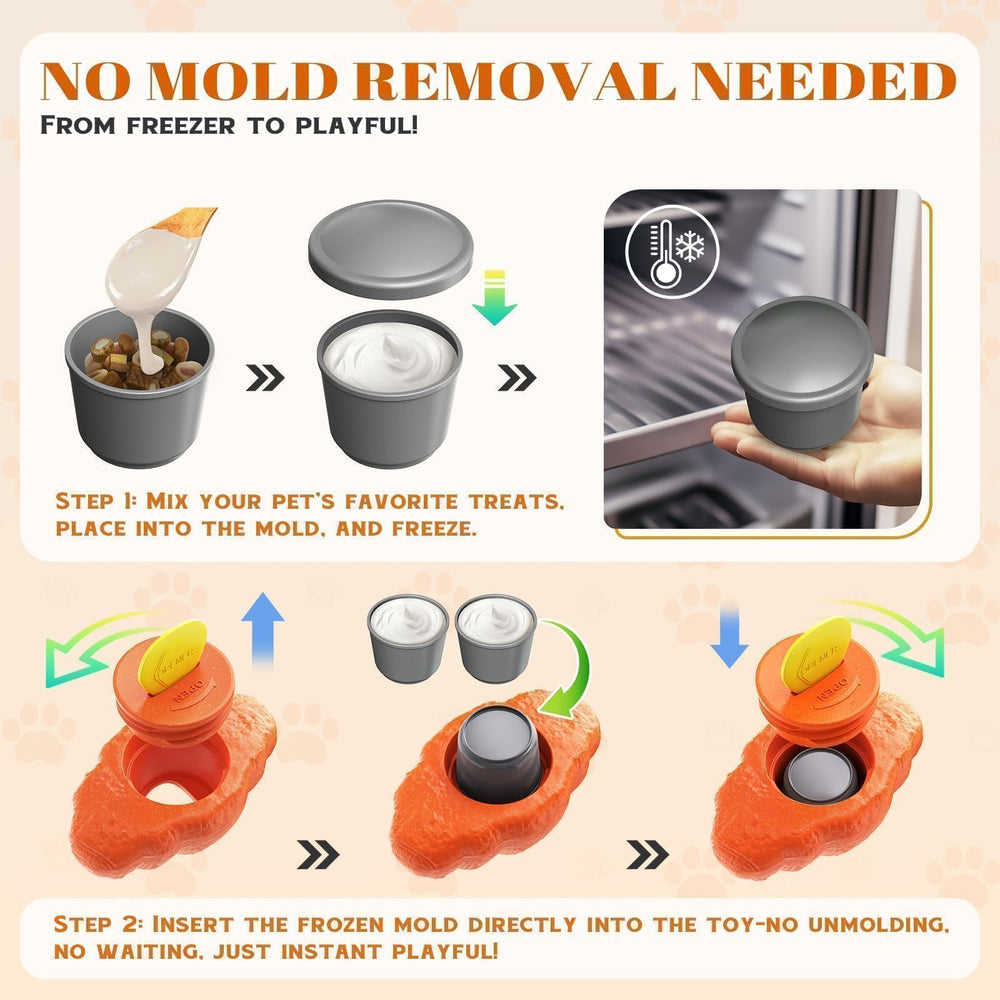TOHONGADON replaceable-food-box-toy highlights easy cleaning and treat swap design.