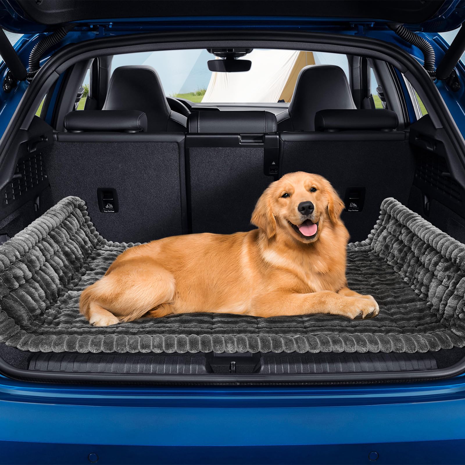 tokameiu multi-use-dog-bed-gray serves as bed or seat protector
