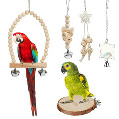 Tolmiow round bird stand platform provides a perch for resting and observing.