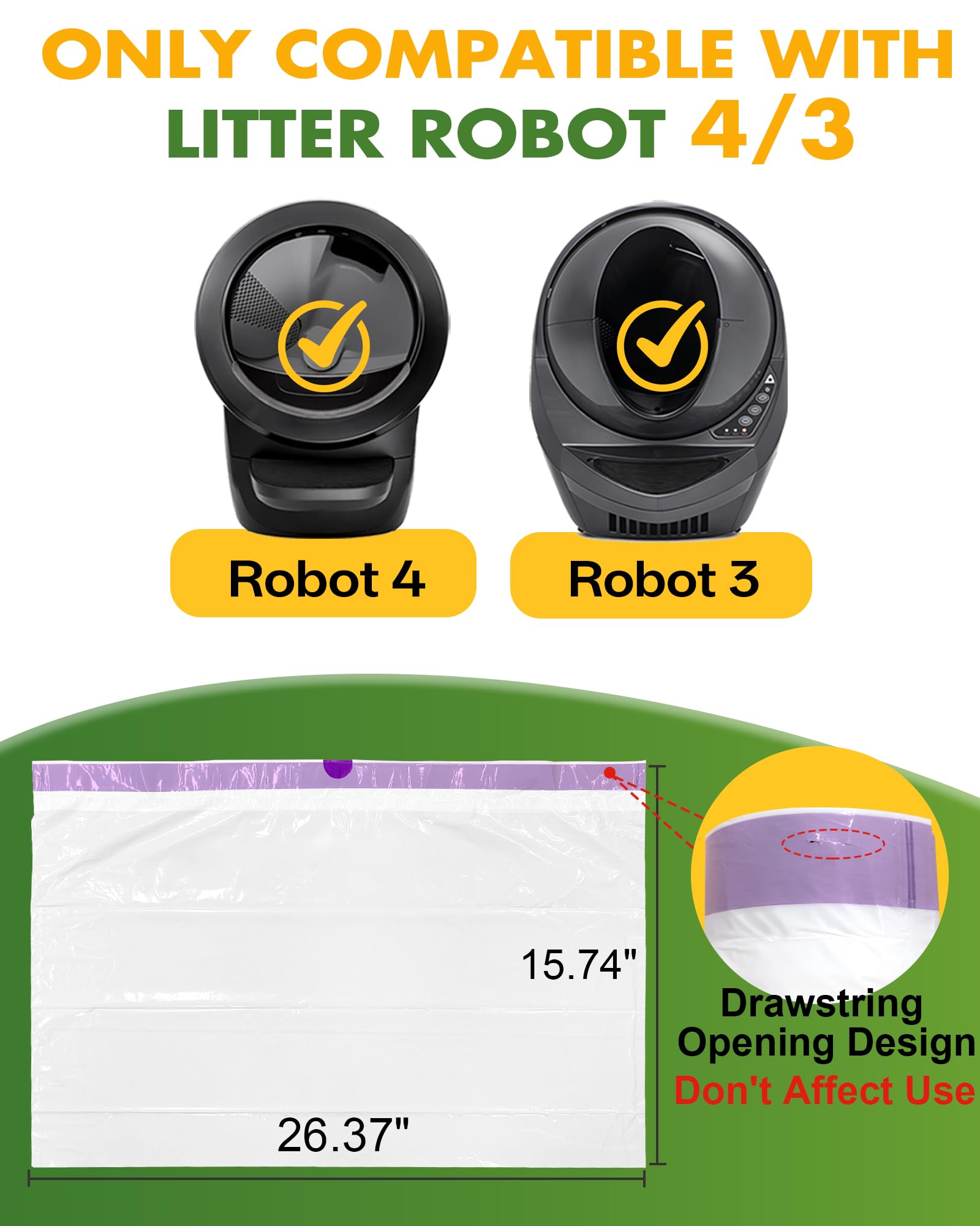 Tolnetr leakproof litter bags shown being tied to prevent leaks.
