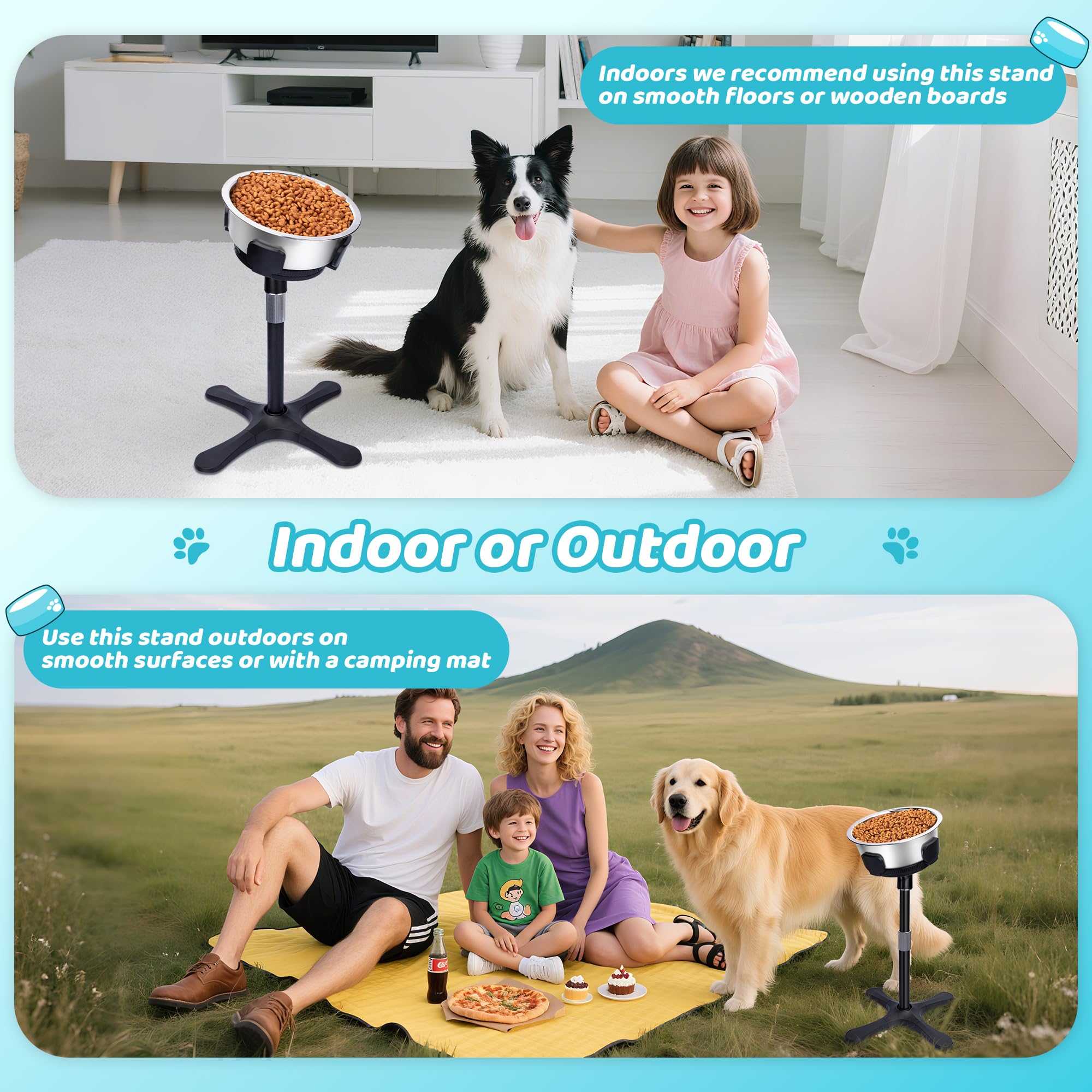 Tolopu elevated dog bowl uses rugged material to withstand daily use.