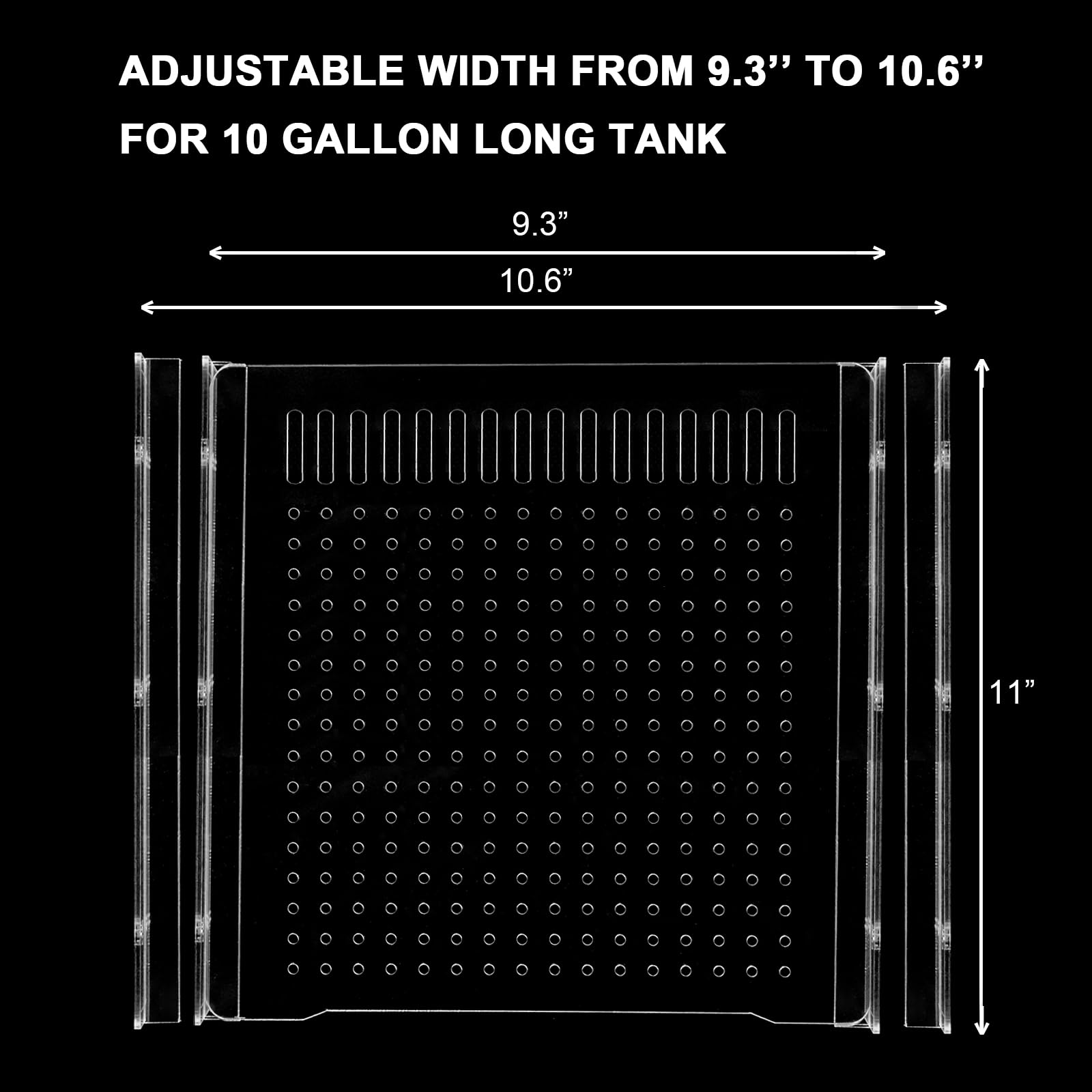 Tolstou divider shows crystal-clear acrylic for unobstructed viewing of fish