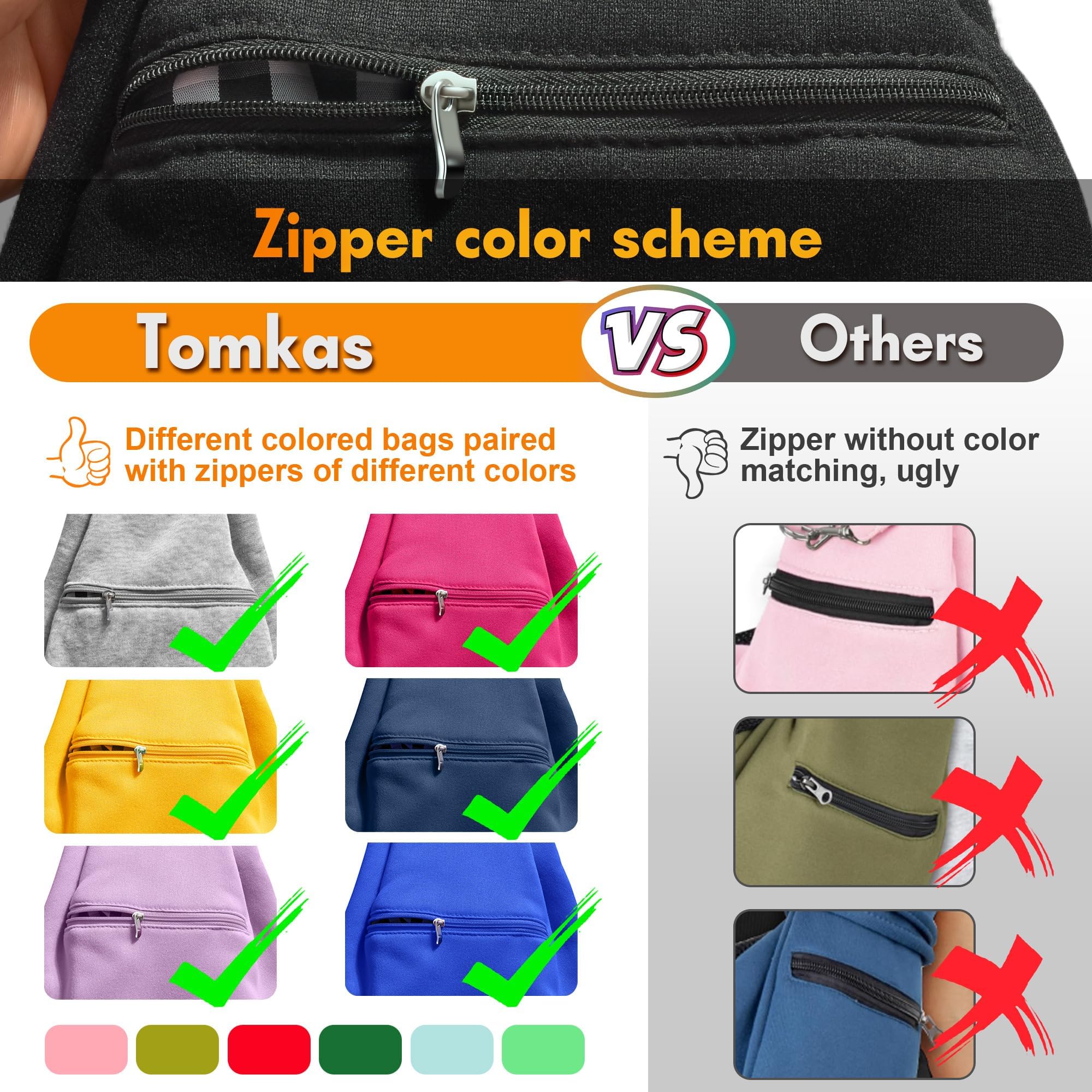Tomkas sling uses soft fabric and durable hardware for comfort and longevity.