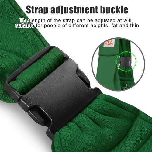 Tomkas dog sling emerald green in-use view shows close, hands-free support.