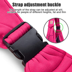 TOMKAS dog sling carrier rose red adjustable strap enables quick fit adjustments.