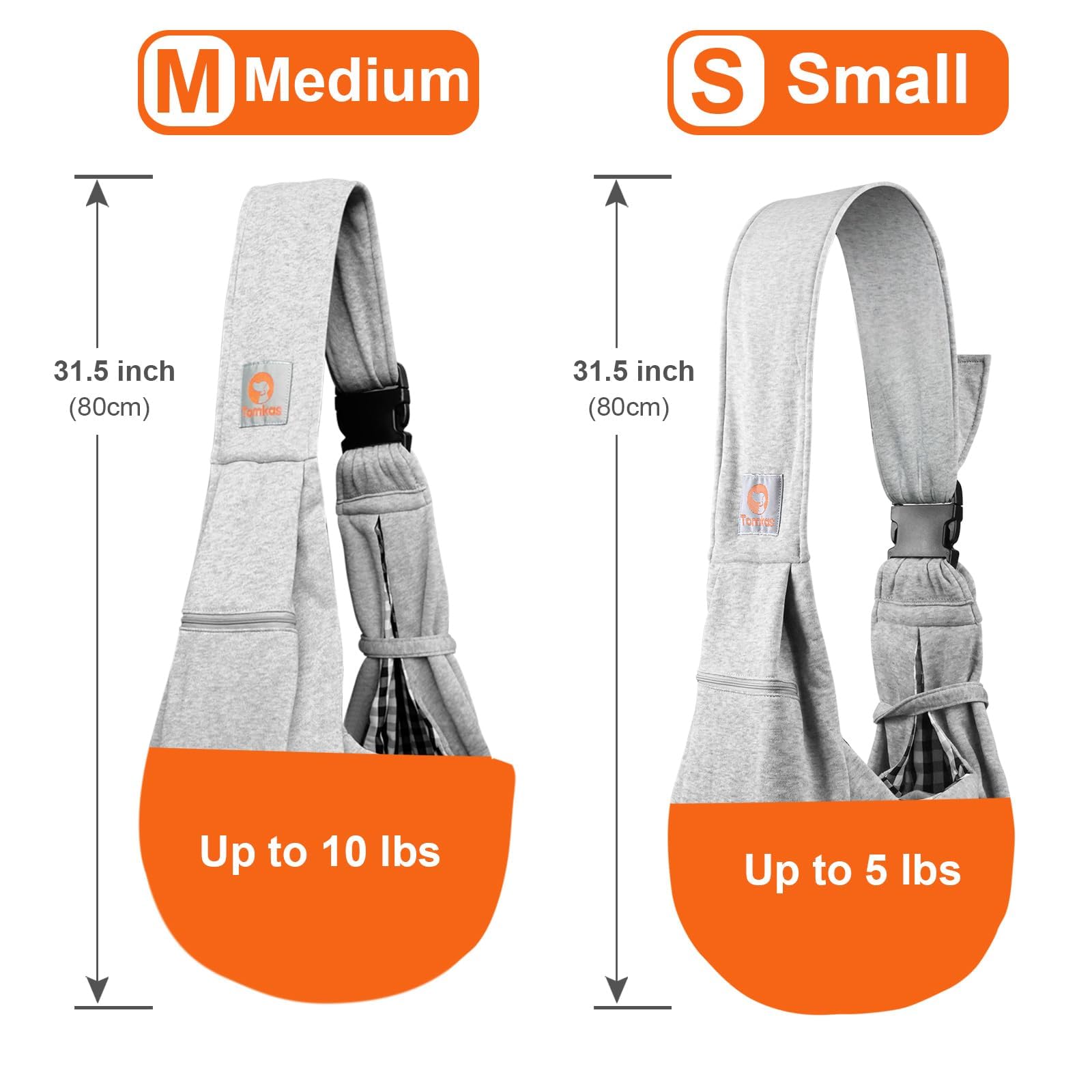 TOMKAS dog sling ideal for travel and vet visits, keeping dog close to owner