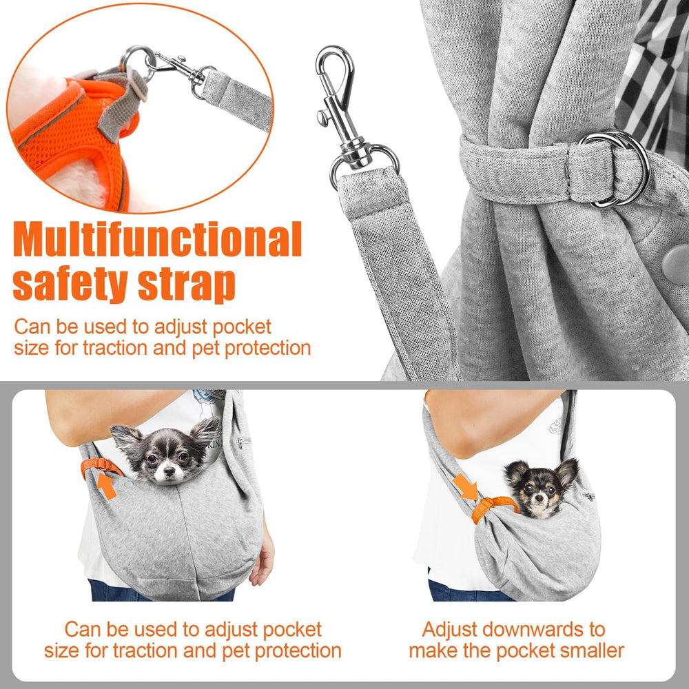 TOMKAS dog sling suitable for 2-7 lb dogs, lightweight and portable