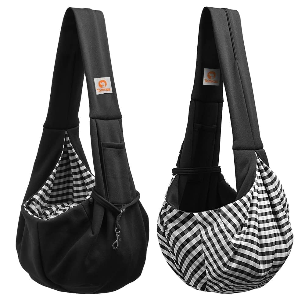 Tomkas Sling negro ofrece transporte discreto y seguro para tu mascota