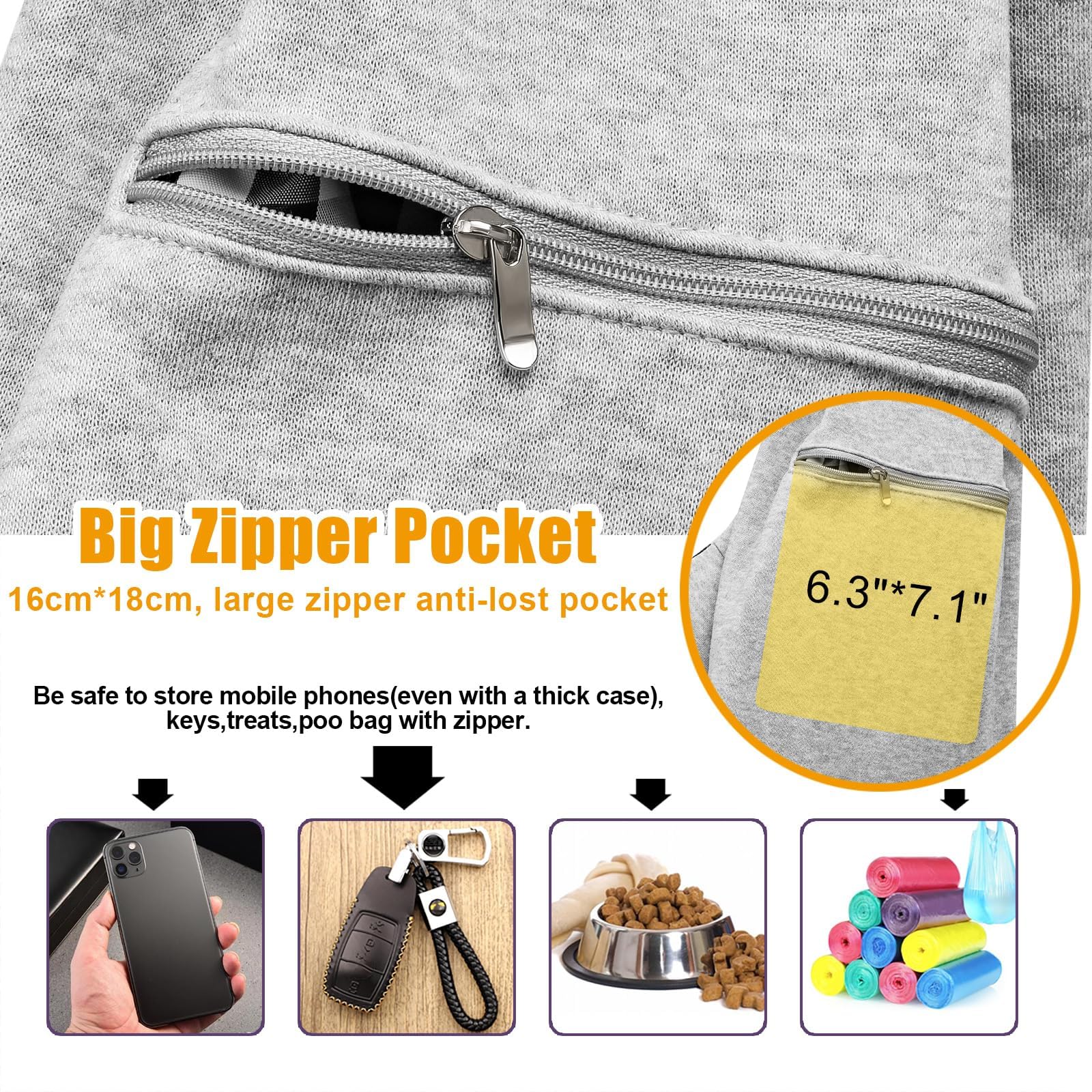 TOMKAS sling grey open pocket displays easy-access essentials