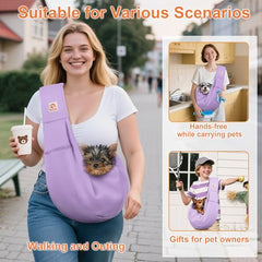 Tomkas small dog sling pocket stores essentials securely during adventures