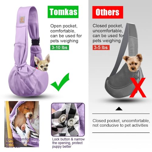 Tomkas small dog sling size 3-10 lbs fits tiny breeds securely