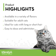 Tomlyn Laxatone gel tube showing easy daily application on paw or nose