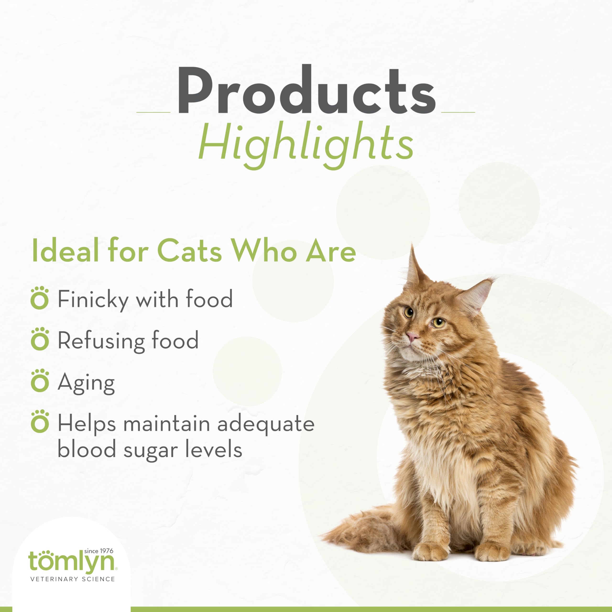 Tomlyn Nutri-Cal cat serving on food for seamless meal integration.