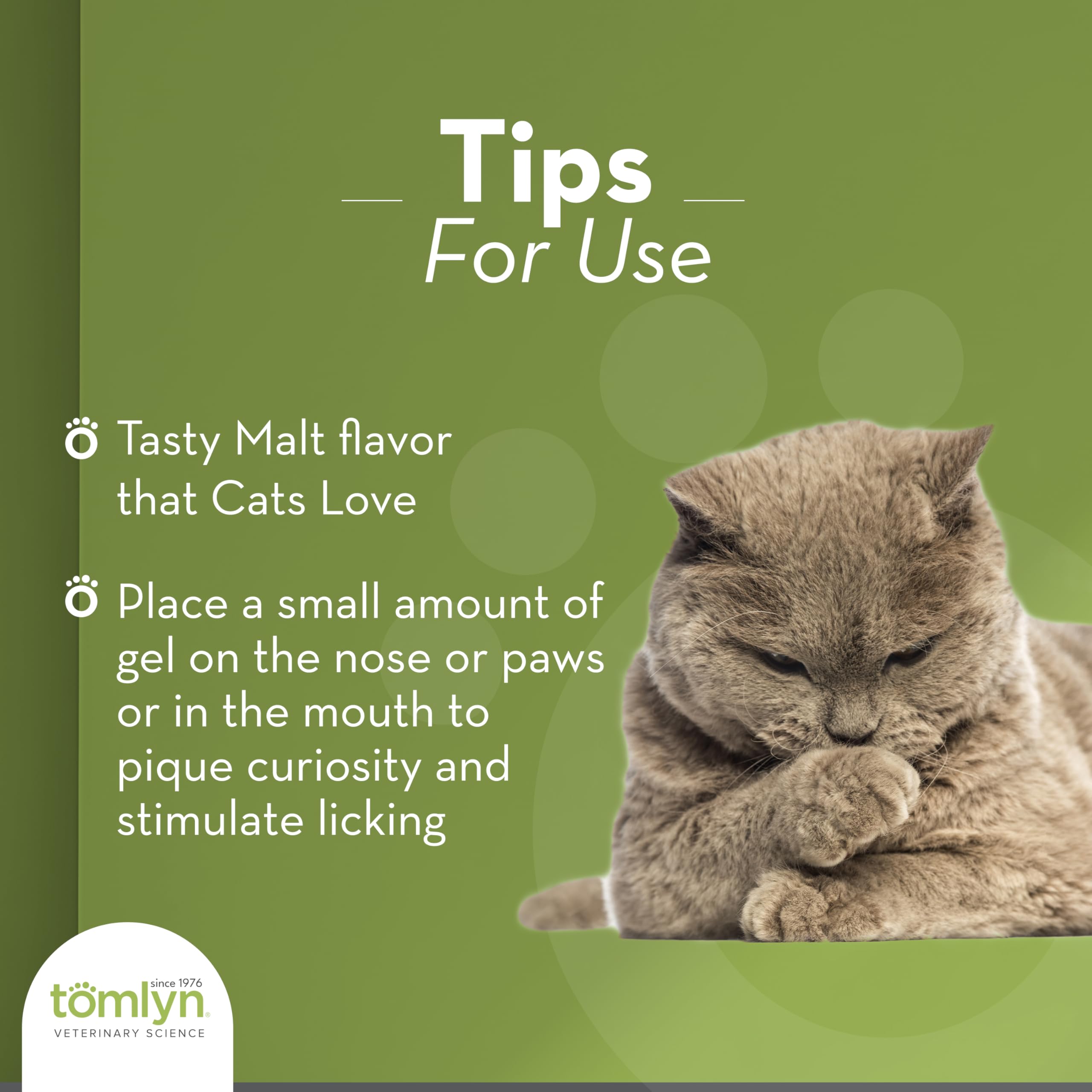 Tomlyn Nutri-Cal cat serving-ready image hints flexible use with food or direct dosing.