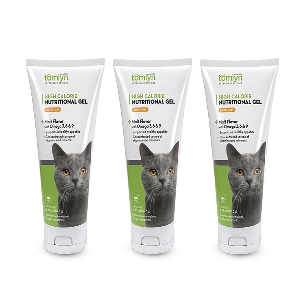 Tomlyn Nutri-Cal cat tube packaging showing energy-supporting supplement.