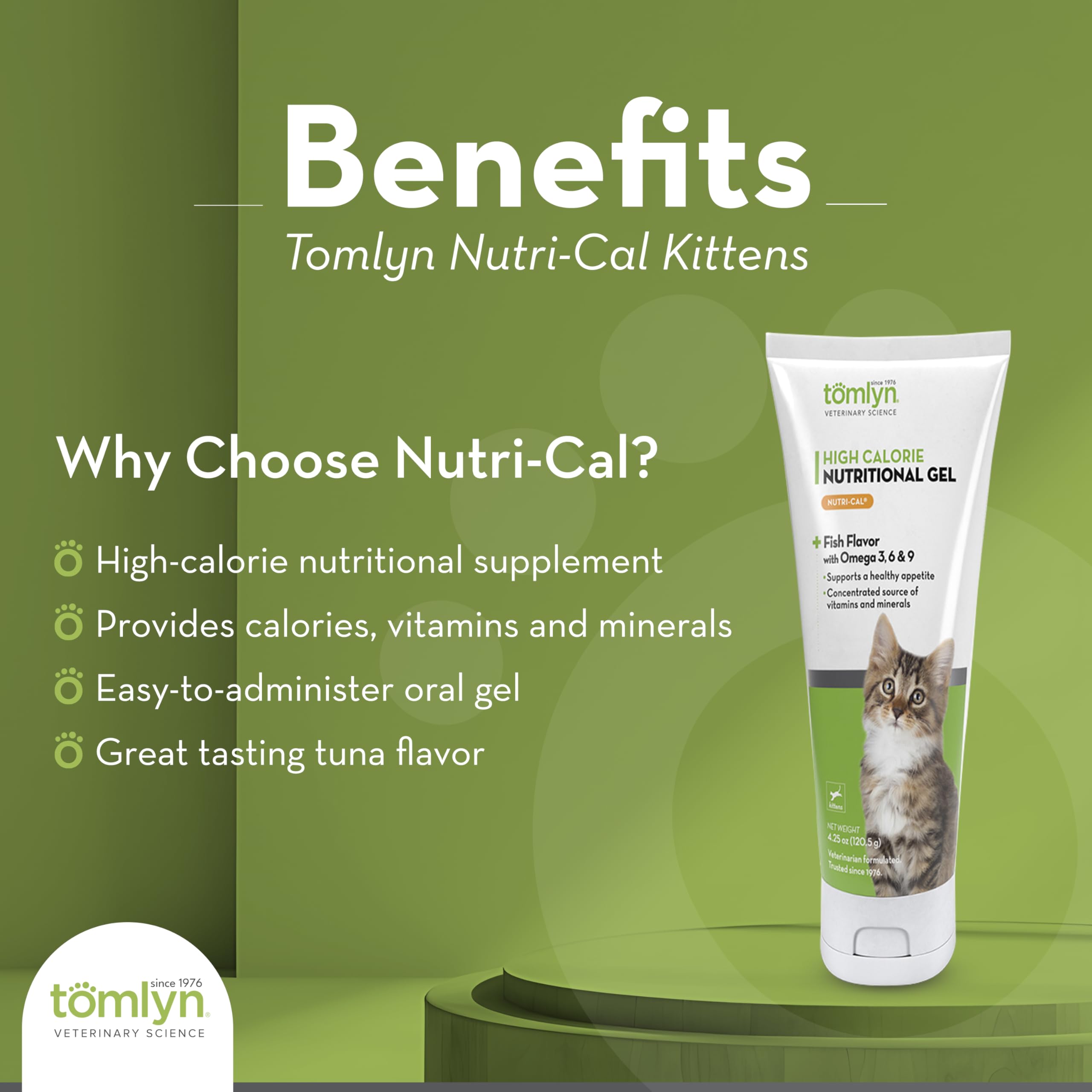 Tomlyn Nutri-Cal kittens jar closeup showing palatable gel