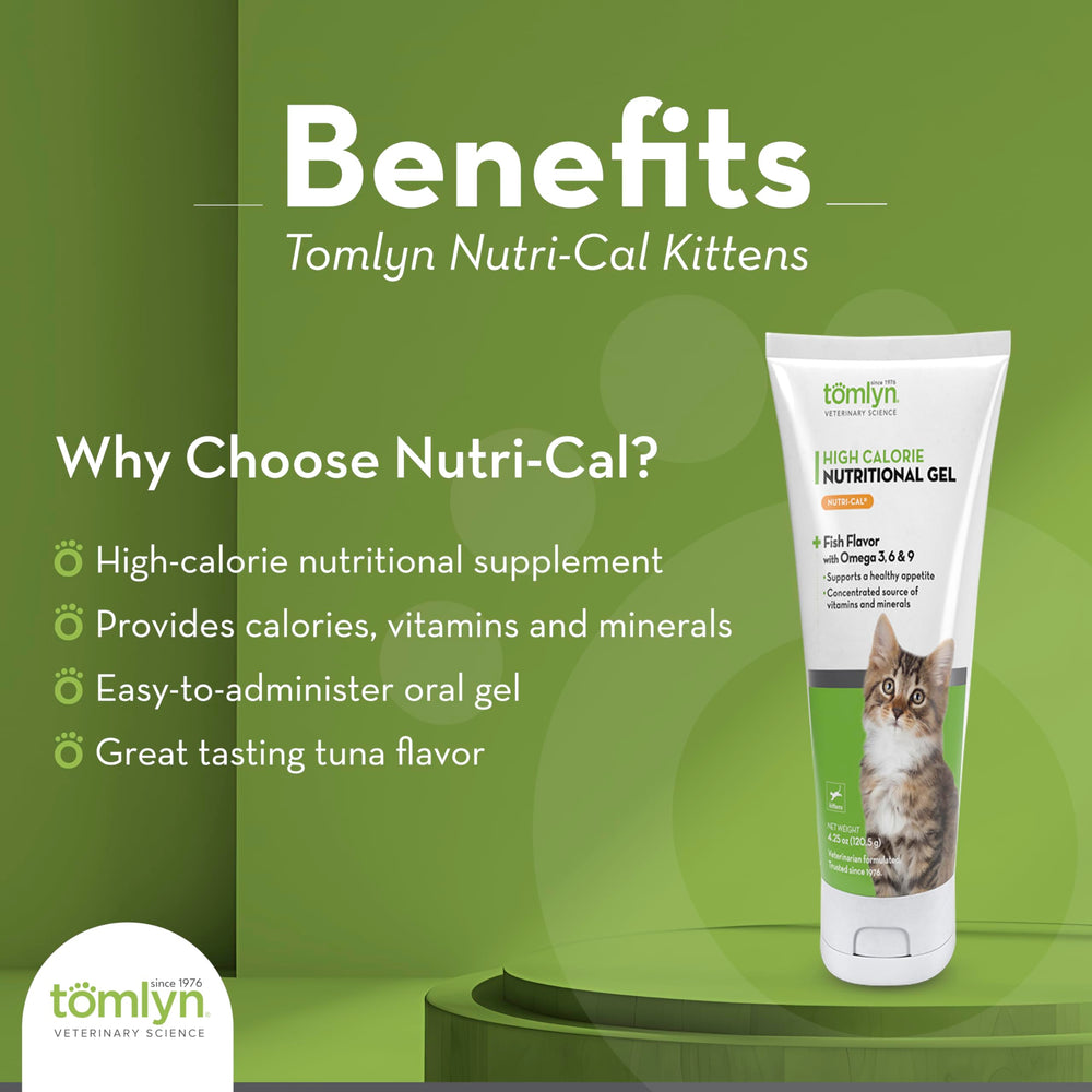 Tomlyn Nutri-Cal kittens jar closeup showing palatable gel