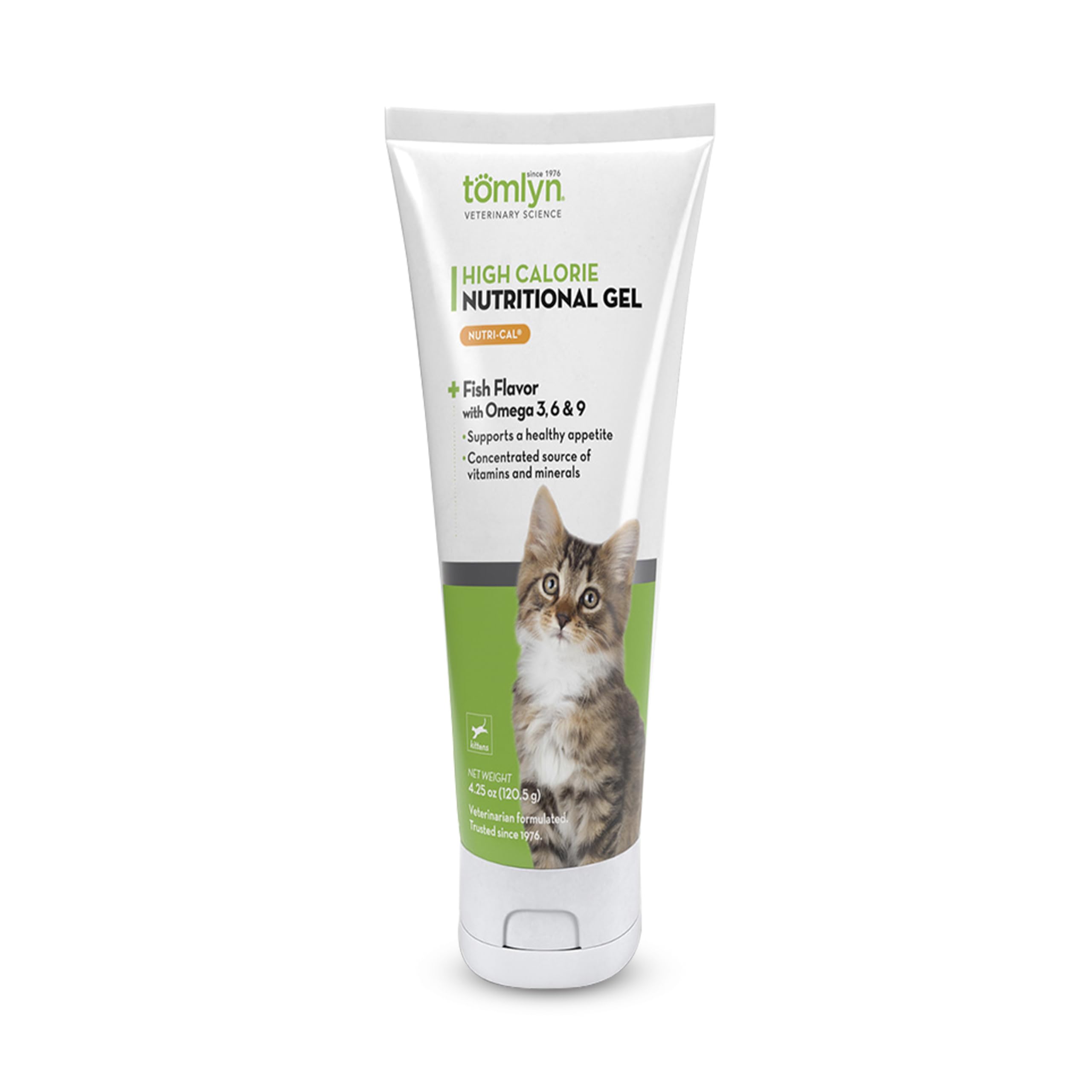 Tomlyn Nutri-Cal kittens jar with spoon for appetite boosting serving