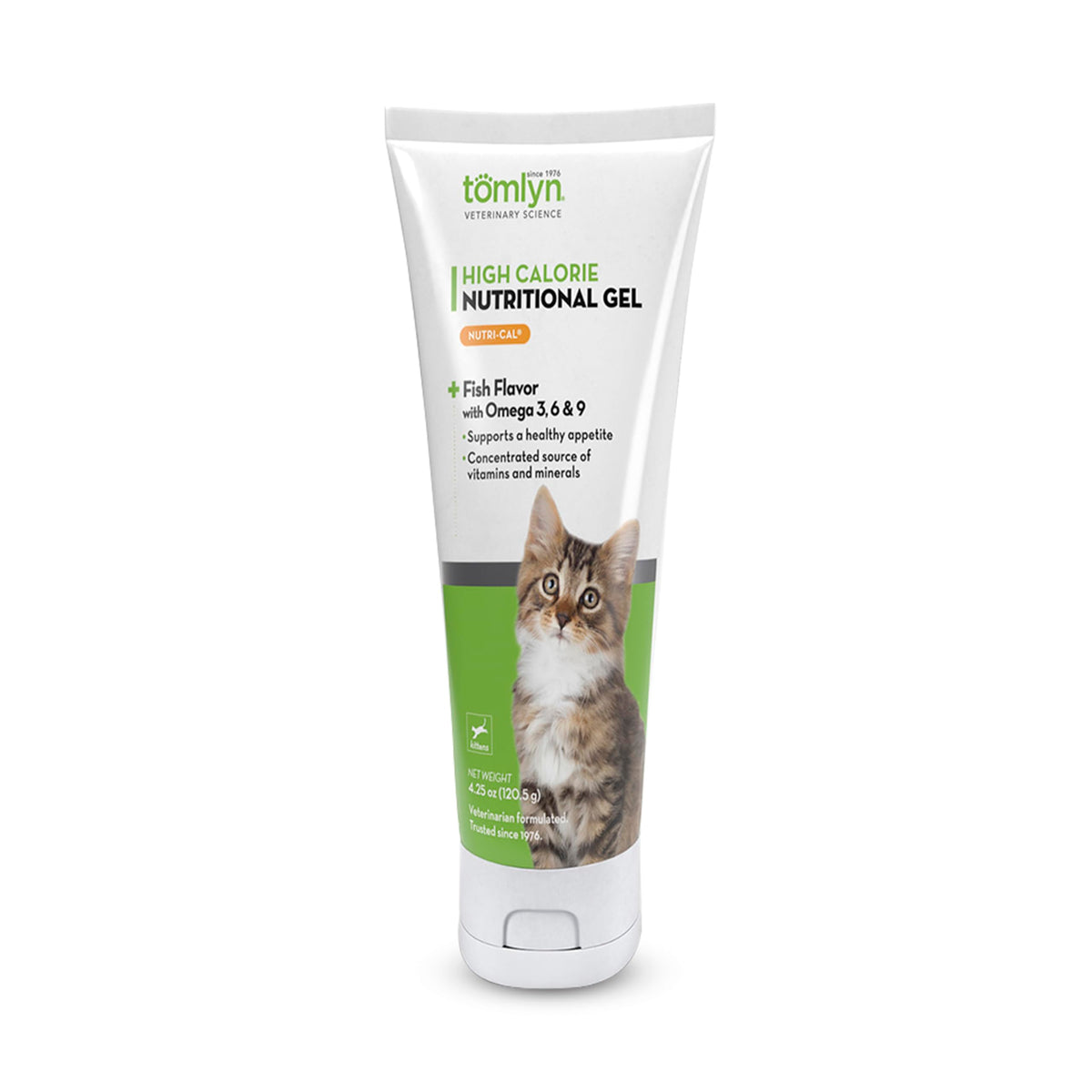 Tomlyn Nutri-Cal kittens jar with spoon for appetite boosting serving