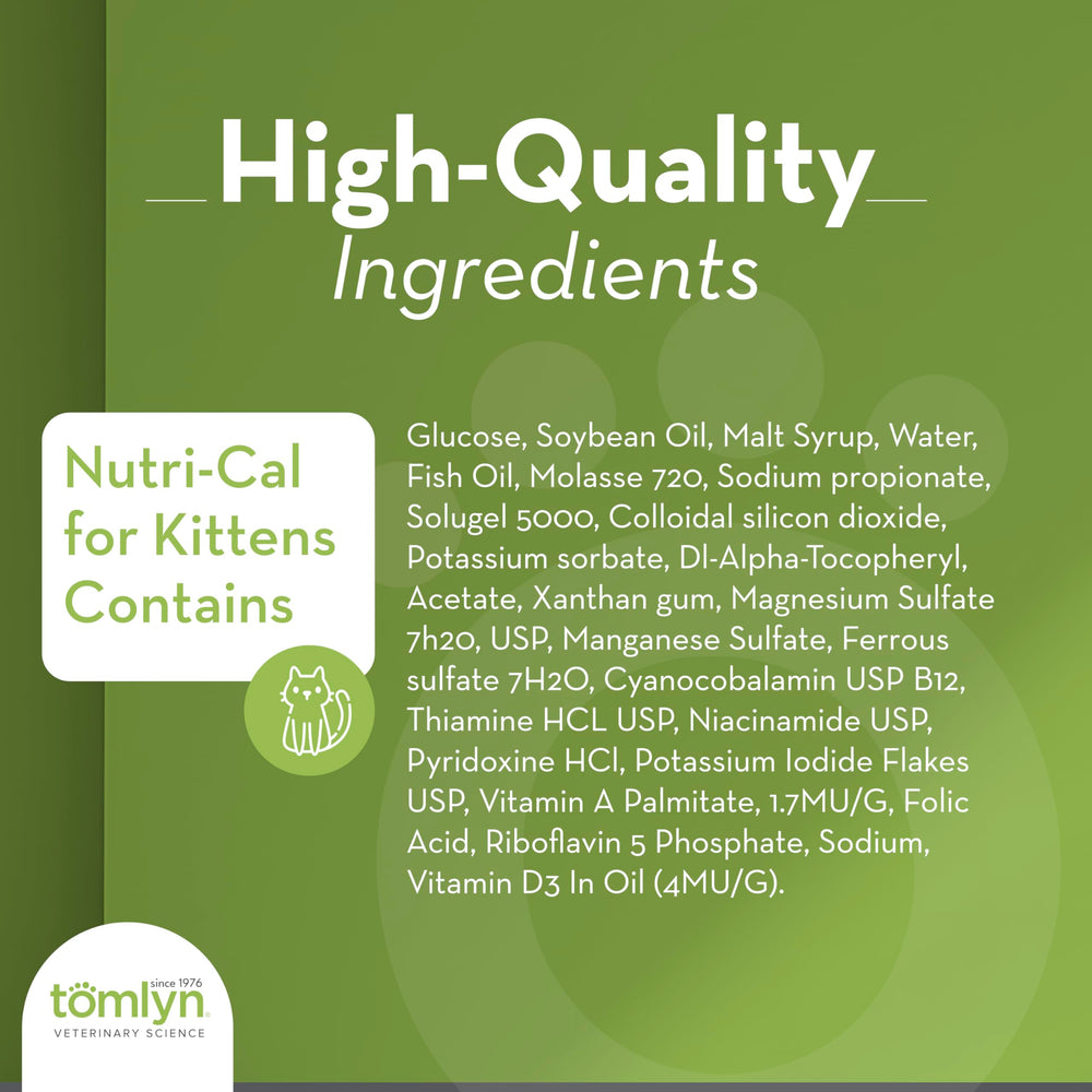Tomlyn Nutri-Cal kittens serving dose ready for feeding