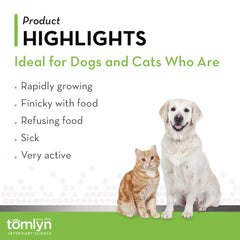Tomlyn Nutri-Stat pet-licks-boost with pet enjoying palatable gel