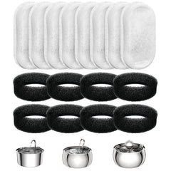 Tomxcute 16-pack replacement filters packaging supports long-term pet hydration.