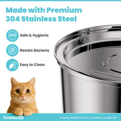 tomxcute cat water fountain quiet pump detail for peaceful drinking