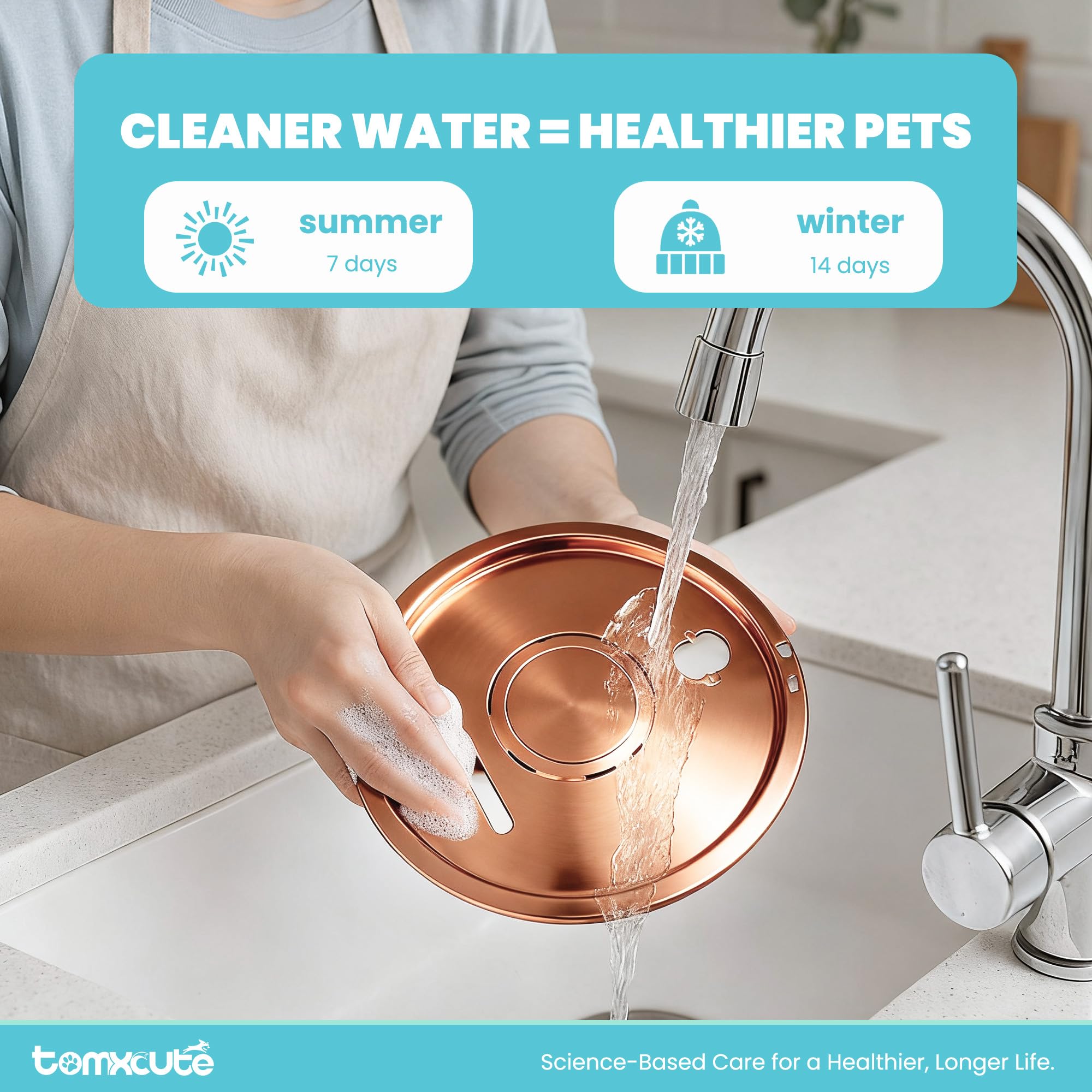 Tomxcute copper coating close-up emphasizing hygienic, corrosion-resistant surface.