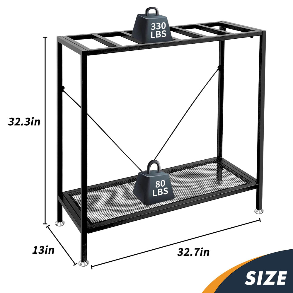 TONGMO fish tank stand 32.7W top view highlights versatile tank fit.