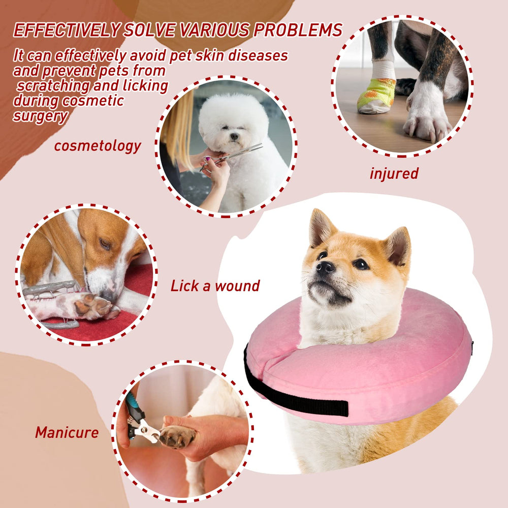 Tonqixope durable inflatable cone collar maintains shape and prevents damage to furniture
