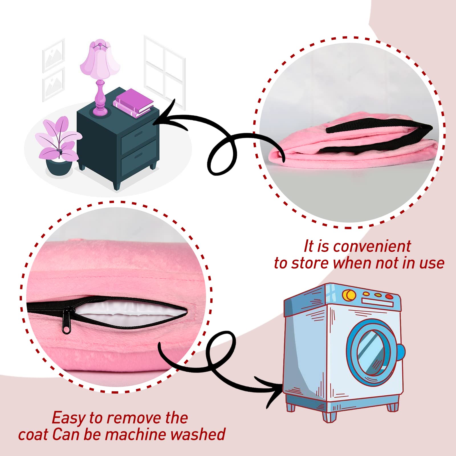Tonqixope washable outer cover with zipper for easy cleaning of the cone collar