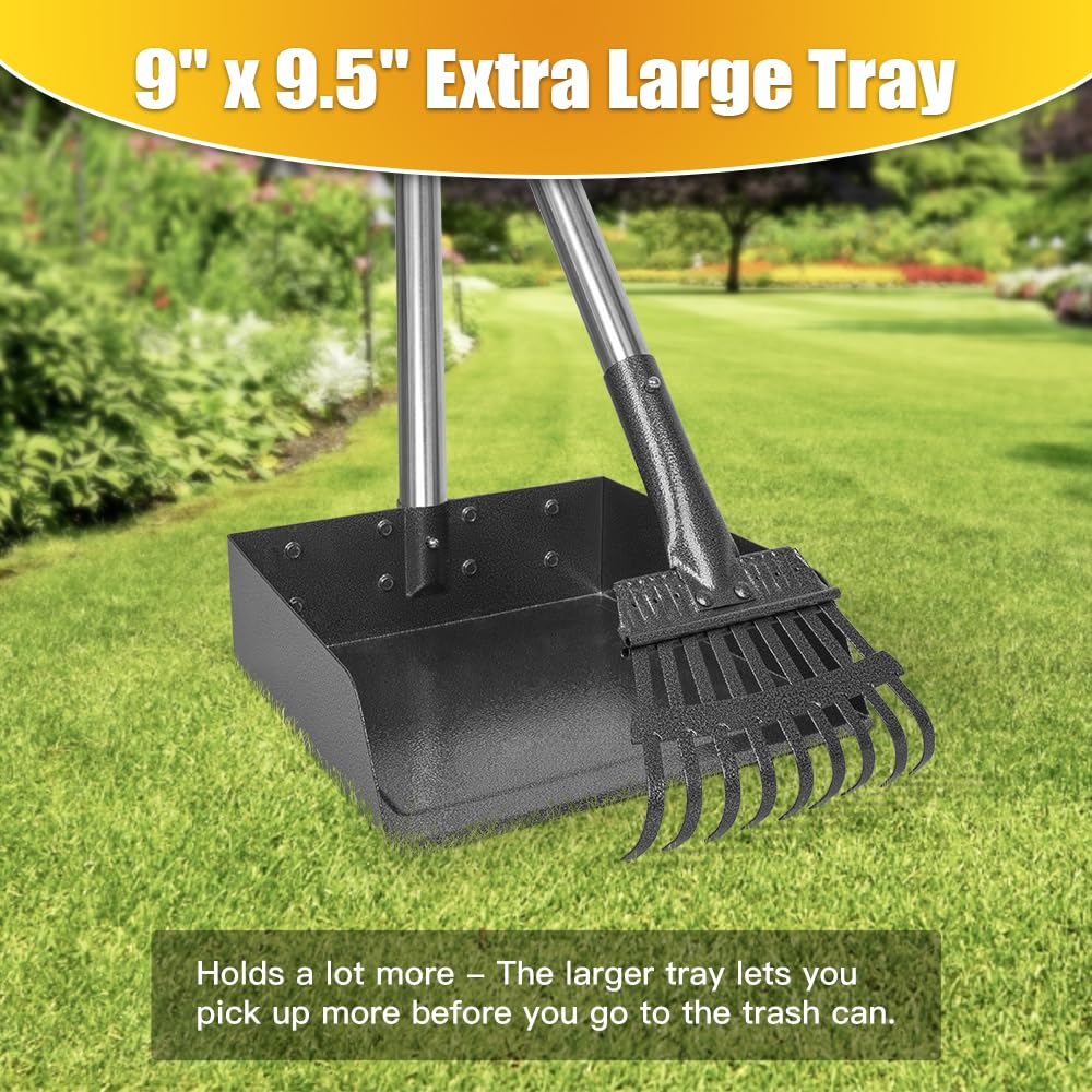 TOOGE extended-reach 38-inch design reduces bending during yard cleanup